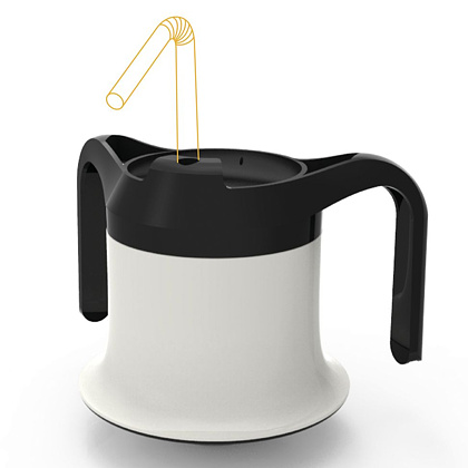 Ergonomický hrnek s pítkem – 250 m - Obrázek 2