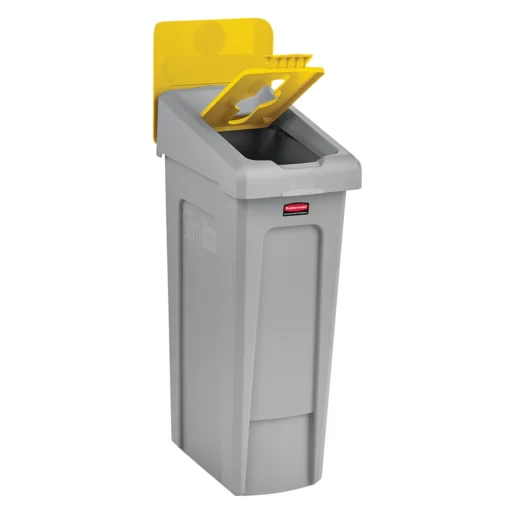 Víko žluté s vhozem k recyklační stanici Slim Jim® – Rubbermaid - Obrázek 2