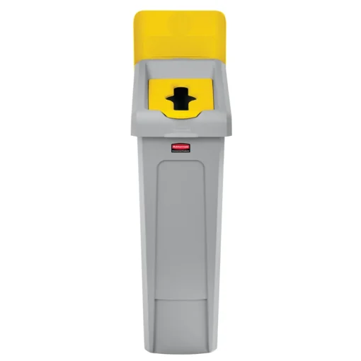 Víko žluté s vhozem k recyklační stanici Slim Jim® – Rubbermaid - Obrázek 4