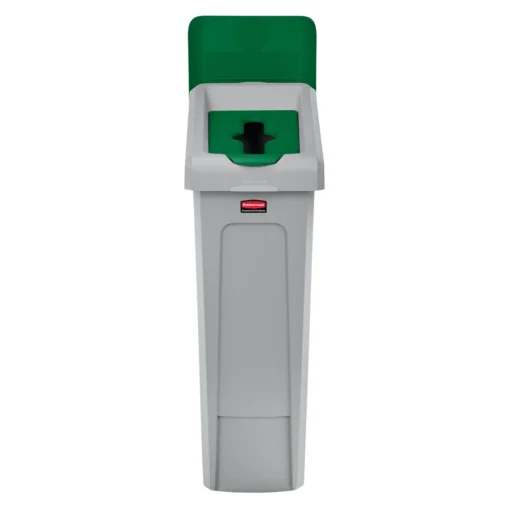 Víko zelené s vhozem k recyklační stanici Slim Jim® – Rubbermaid - Obrázek 4