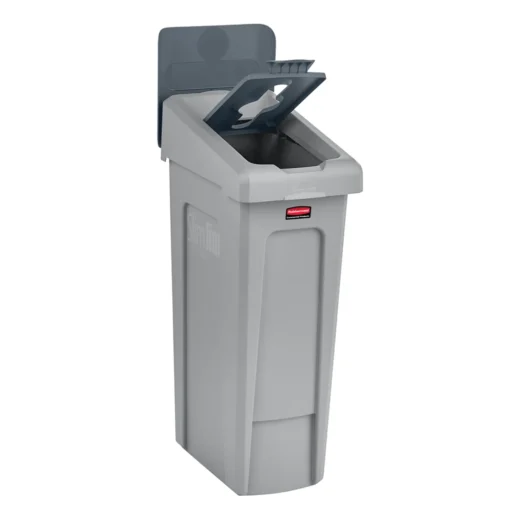Víko šedé s vhozem k recyklační stanici Slim Jim® – Rubbermaid - Obrázek 3