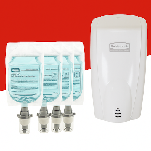 SET Automatický dávkovač + 4 x náplň pěnového mýdla 1100 ml