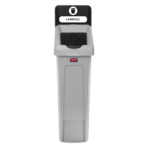 Víko černé s vhozem k recyklační stanici Slim Jim® – Rubbermaid - Obrázek 4